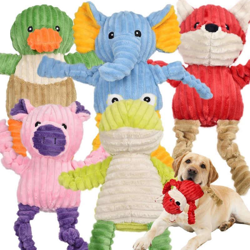 Dog Squeaky Plush Toy Set of 5