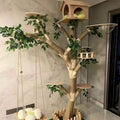 Luxury Walnut and Marble Cat Tree